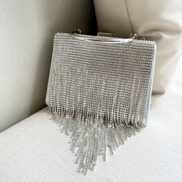 Dam-Rhinestone Tofs Handväska Evening Clutch Bag Diamond Box Väska för fest