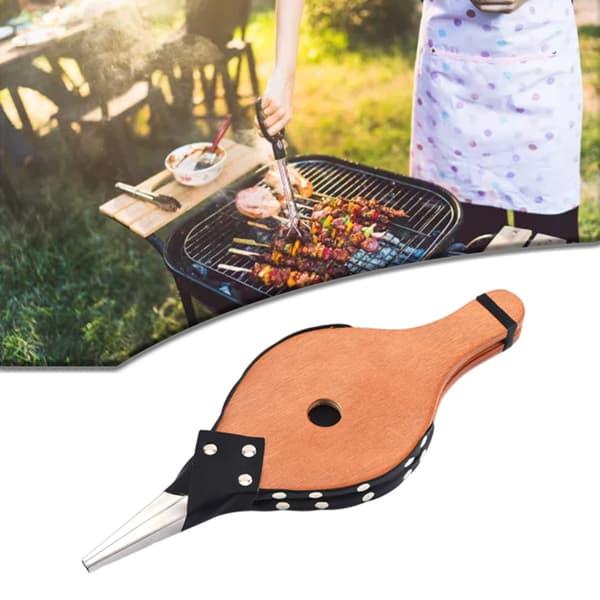 Manuel Blæser BBQ Ventilator Træ Luftblæser Grill Pejs Bål Kulblæser