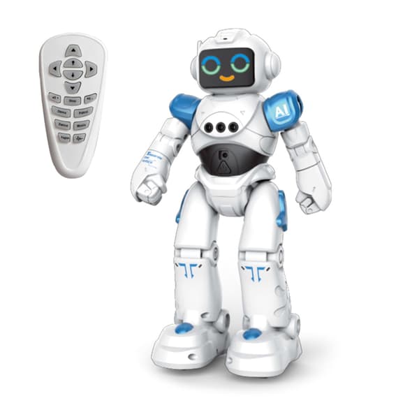 Interaktiv programmerbar robot med geststyrning och musikdans för barn