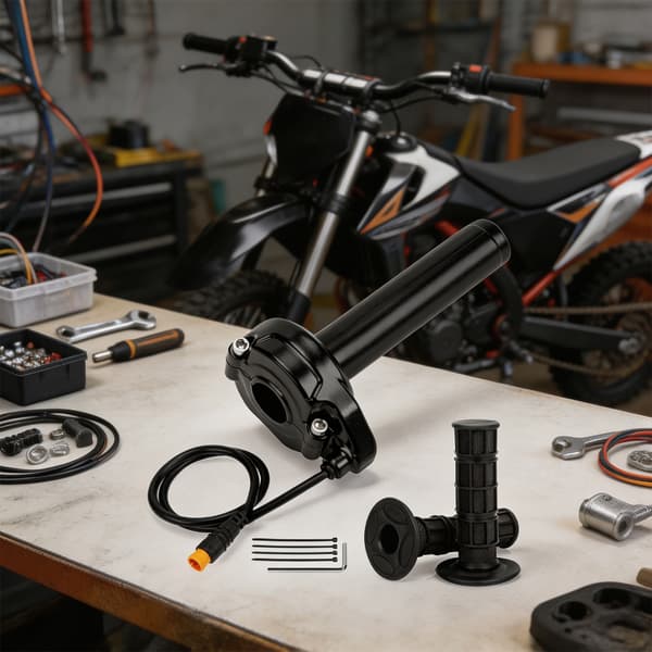 Hårdt motorcykel twist modifier greb passer til 22,2 mm styr 12V 72V
