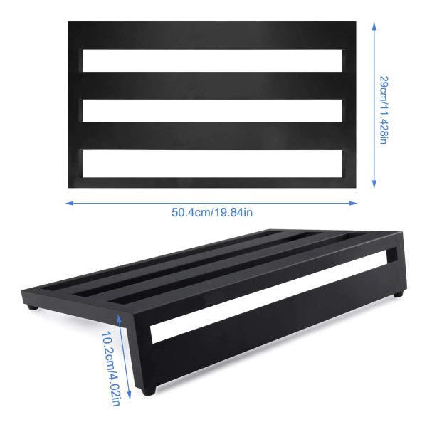 Mellemstor guitar effekt pedalboard i aluminiumlegering Style 2