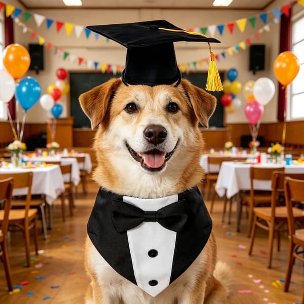 Enkelt hundekasket og butterflysæt gule kvaster til begivenhedskomfort polyester