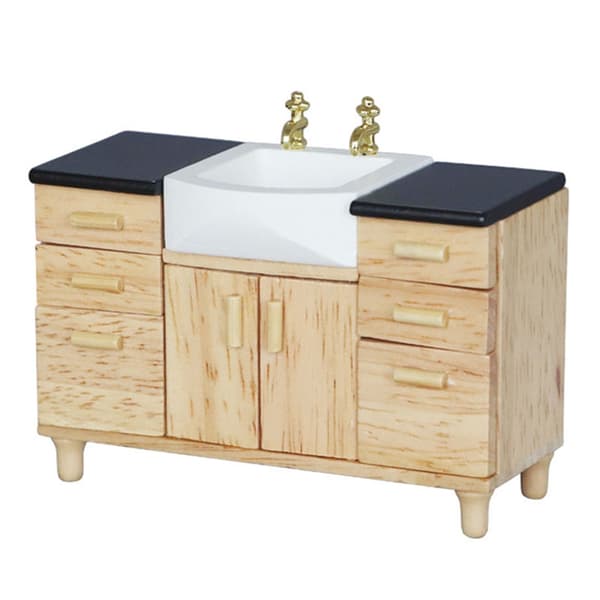 1/12 Miniatyr Håndvaskskap for Dukkehus Baderomsscenevisning
