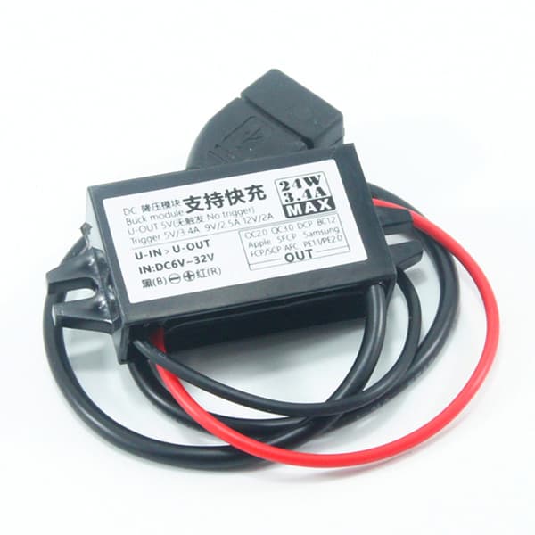 for DC6V~32V til 5V~12V Strømadapter til Bil USB Strømkonverter Modul
