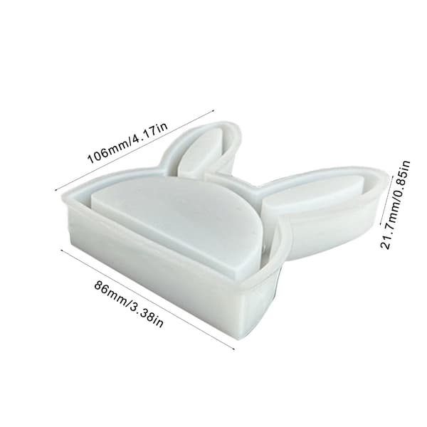 Silikonform Hule Kaniner Former Ornament Støpeformer Gipsformer