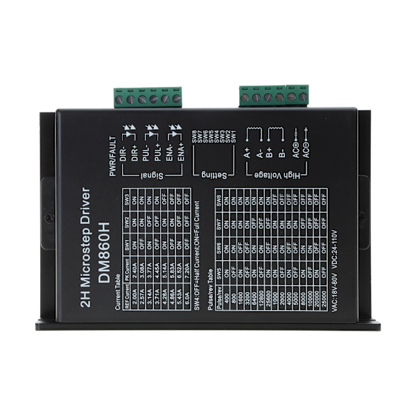 Digitaalinen askelmoottorin ohjainlaite DM860H 200 DC24-80V 7.2A CNC-leikkausohjain Nema 23 - 34 askelmoottorille