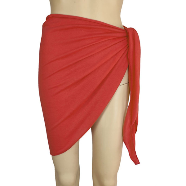 Sarong-peitot naisille Ranta-käärehame Uimapuku Kääre Lyhyt Uima-pareo Big red