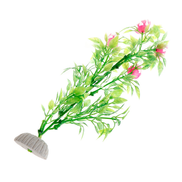 Kunstige blader Dekorative grønne planter Dekor for Turtle Tanks Ornament