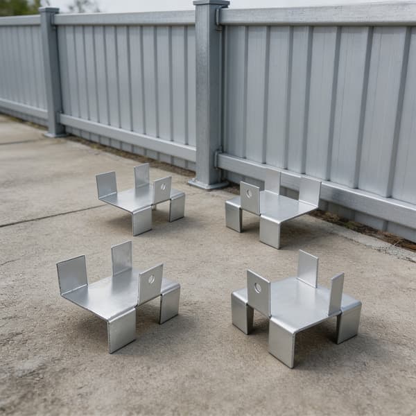 4 st kolstål grusbräda fästklämmor panelfäste lätt att installera
