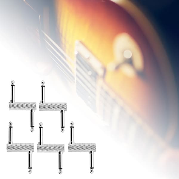 5 stk. han til han offset stik adapter konnektor til effektpedalboard