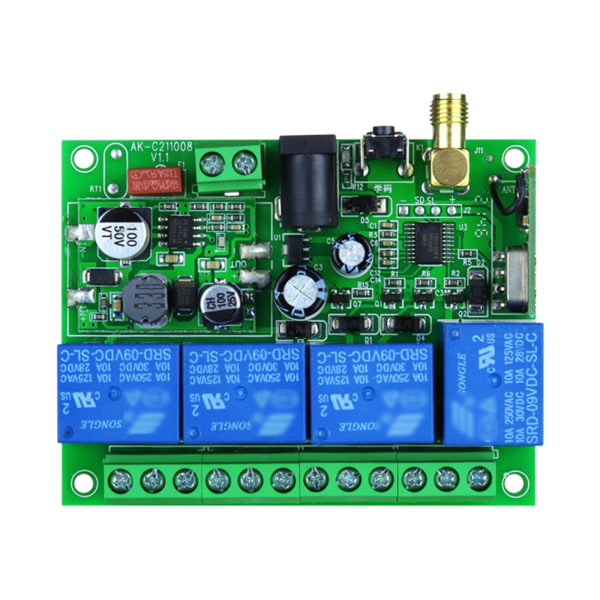 315/433 MHz industrisektorn för DC 12V 4CH RF trådlös fjärrkontroll switchsystem 1000m långdistanssändare null - 433MHz