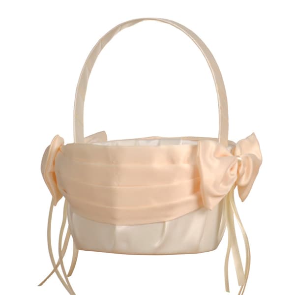 Bröllopsblommakorgar Elegant champagne liten blomkorg