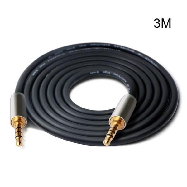 3,5 mm jack ljudkabel 3,5 MM jack högtalare AUX kabel Ljudförlängning AUX sladd för dator bil hörlurar 1/1,5/2/3m 3m