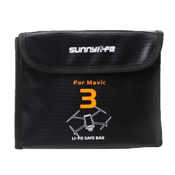 Batterisäkerhet Brandsäker & Explosionssäker väska med stor kapacitet Lipo-batteriförvaringsskydd Säkerhetspåse för Mavic 3-förvaring C