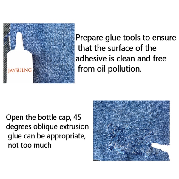 Plyschleksaksreparationslimtyger Kompositlim Snabbtorkande lim för alla tyger Kläder tål tvätt och höga temperaturer