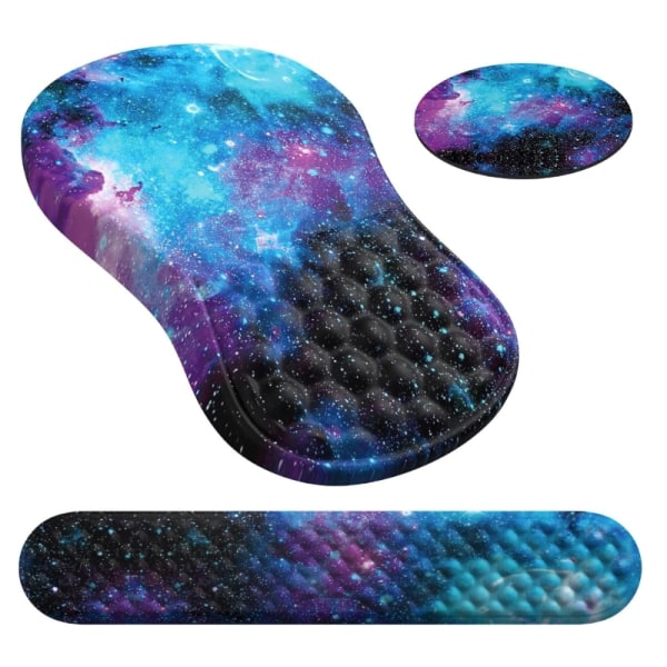 Set med 3 ergonomiska handledsstöd Musmatta Memory Foam Material Lämpligt för kontorsarbetare, programmerare, studenter