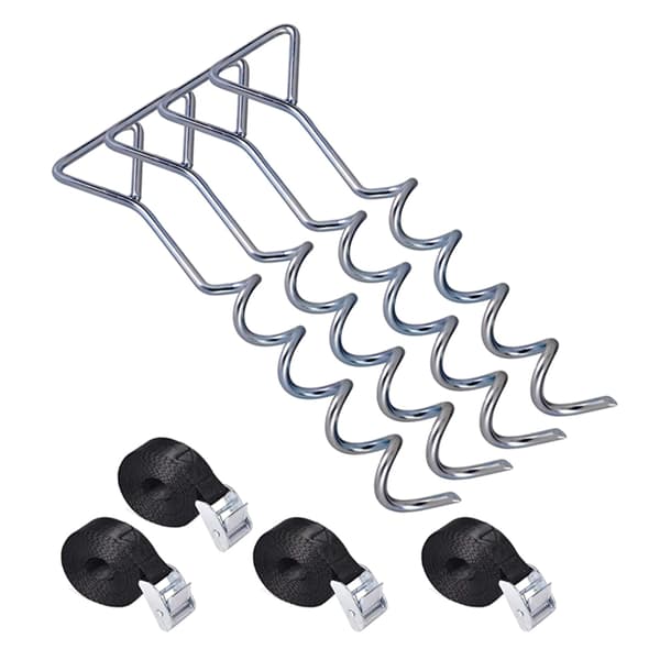 Tunge Trampoline Staker Tie Down Spiraler Jordankere Staker Holdbare Triangular head floo