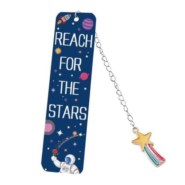 2x Astronaut Bogmærker Starry Skies Theme Book Marker Astronaut Bog Side Marker Metal Bøger Mærker til Skolekontoret null - 34