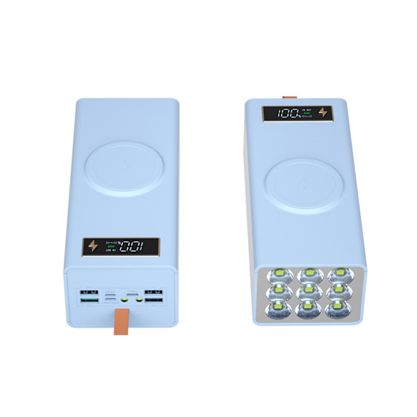 21x18650 batteriförvaringsbox PD Snabbladdning Power Bank- case Stöd för trådlös laddning/snabbladdningsfunktioner