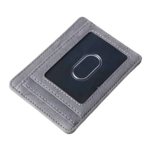Slank frontlomme tegnebog Kreditkortholder RFID-blokering Holder op til 8 kort Gray