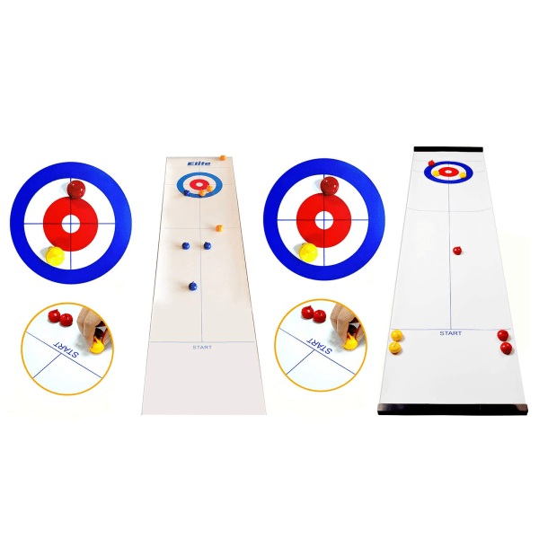 Bordscurlingspel för barn, vuxna och familjekul inomhussportspel kommer med bordscurlingstenar, lätt att set in Desktop curling - A