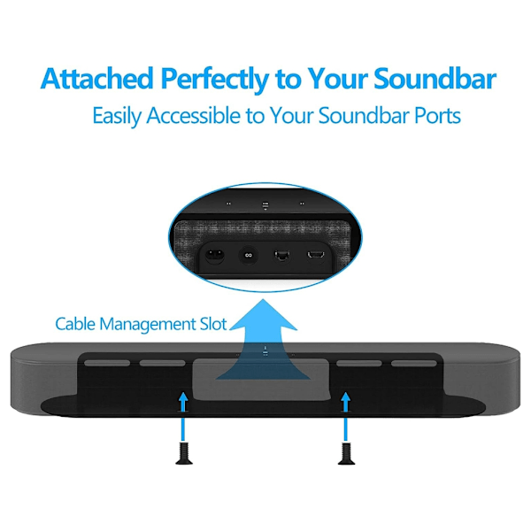 Väggfäste för Soundbar med Monteringsskruvar för Beam Gen 1 Gen 2