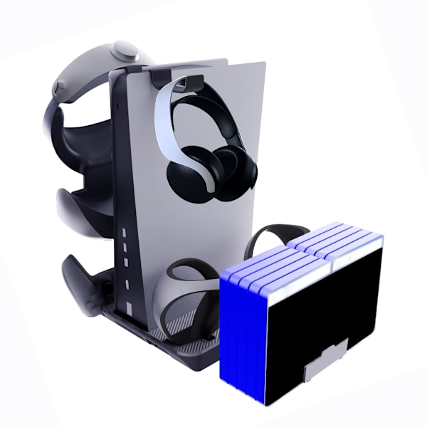 Ladestasjon for spillkontroller med 4 ladeport for PS5/PS-VR2-kontroller