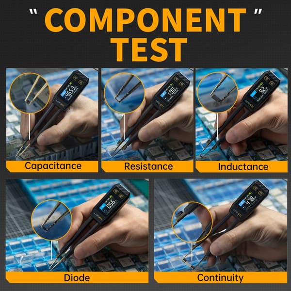 Automatisk komponentigenkänning Digital Pincett Testare