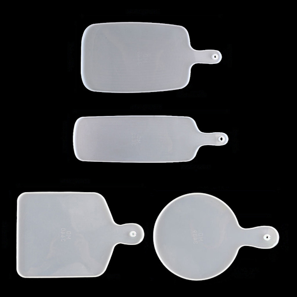 4 st återanvändbara molds rund fyrkantig liten bricka Molds DIY Resin Art Tool för DIY Custom bricka