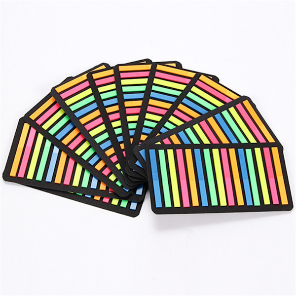 160/300 stk Langside Flaggfaner Gjennomskinnelig Sticky Note Fargede Sticky Tabs Skolekontorrekvisita for studenter null - 1