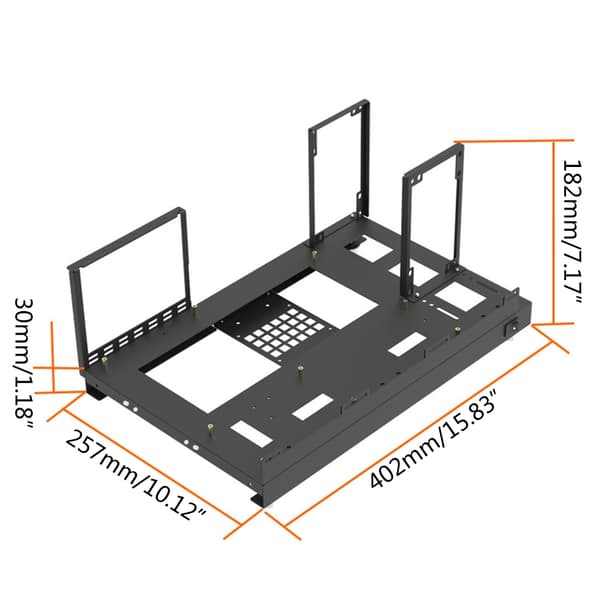 GPU Aluminium Åpen Miner Rig Case Ramme Stativ for Bitcoin Mining Tilbehør