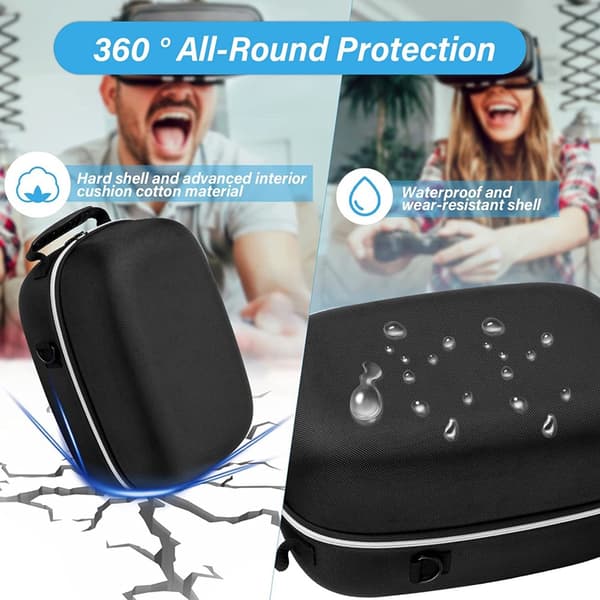 Stötsäkra väskor för PS VR2 Headset Väska Anti-Scratch Fodral Skyddsbox