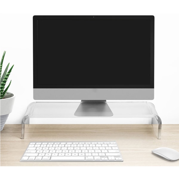 Stationär dator Bildskärm TV-skärm Akryl Riser Stand Rack Office Laptop Riser