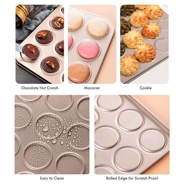 35 Huler Non-Stick Macaron Kiks Cookie Bageform til Ovnbagning Køkken