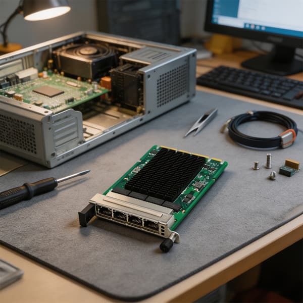 Effektiv I350T4 OCP3 netværkskort 4X RJ45 til datacentre