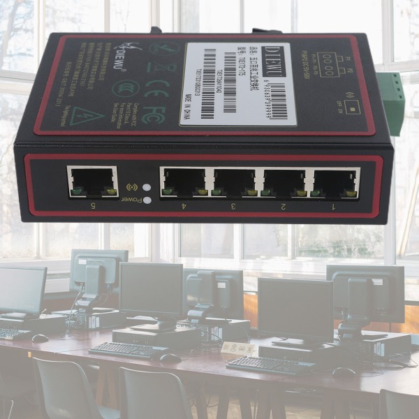 Ethernet Nätverksswitch Ohanterad Ethernet Splitte Metal Shielded Ports for Life