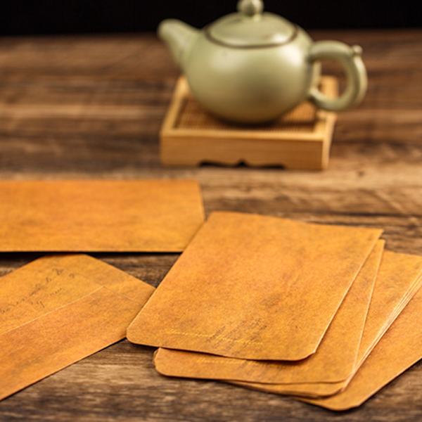100x åldrade tomma kuvert Krafts papperskuvert för inbjudningshälsningskort Retro red brown