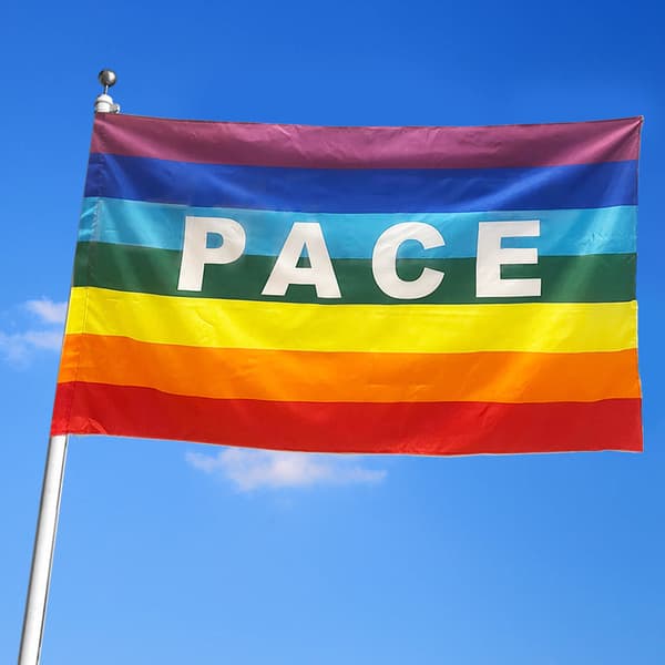 Regnbueflagg PACEPEACE Flagg Polyester Verdensfred Fargerikt Flagg Ornament
