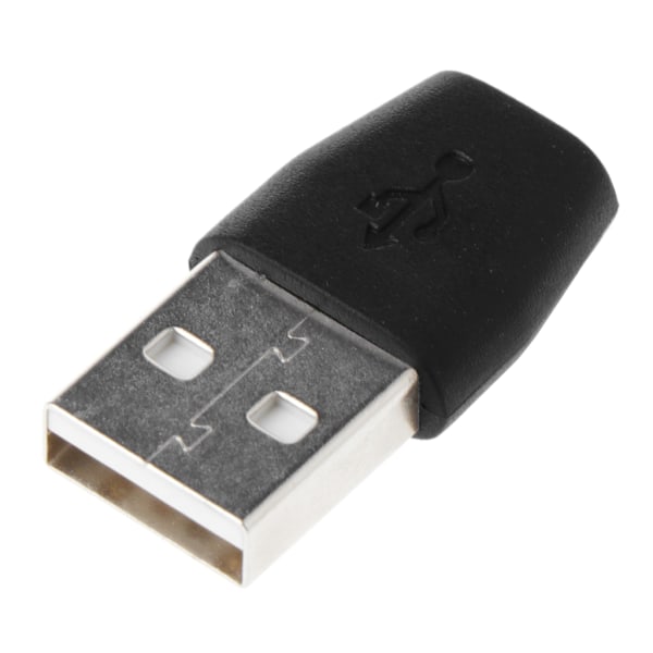 USB En Hane till Micro USB Hona-adapter för Micro USB fläkt / LED-ljus USB SD TF-kortläsare Black