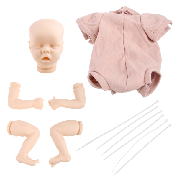 45 cm/18 tum oavslutade Reborn Dolls Realistiska Newborn Baby Interactive Toy DIY för Doll Kits med Vinyl för Head Ben Ar null - 1