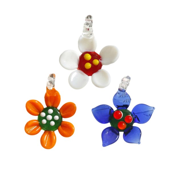 Utsökt blomsterberlock gör-det-själv-festsmycken Tillbehör Blomsterhänge Färgat glasyrmaterial Present för kvinnor och flickor White