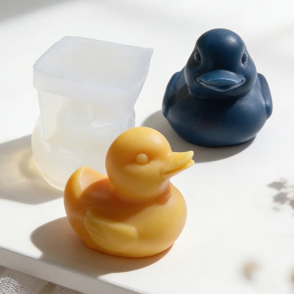 3D Ankaformade Silikonformar för Handgjorda Ljus, Tvål, Isboll, Gipsfigur