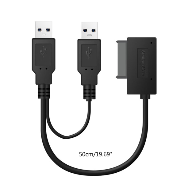 SATA till USB 2.0 Sata 7+6-stiftskabel 13-stifts adapterkabel för bärbar dator