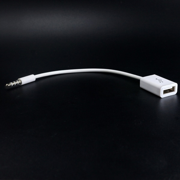 Ljudkabel 3,5 mm hane till USB hona, USB till aux-jack Ljudkabel 3,5 mm omvandlarkabel för enheter med AUX-ljudjack