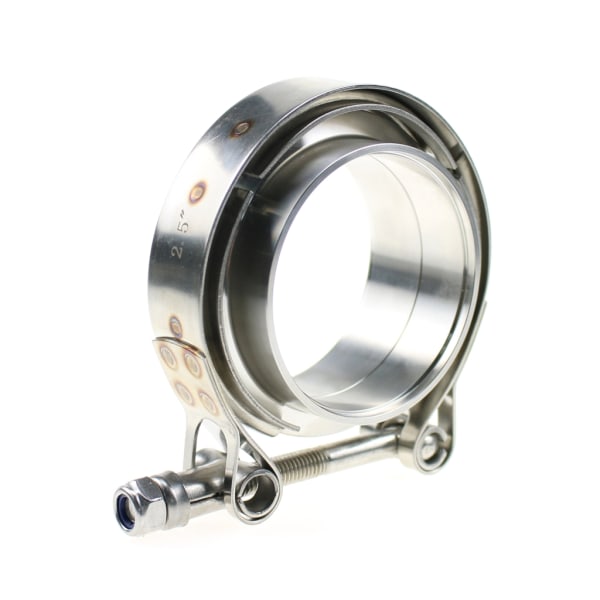 Avgass V-bandklämma med fläns 3'' V-band Turbos Rör Avgasklämma 76mm Width 22mm