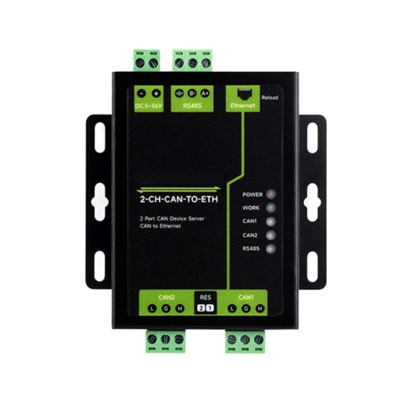 2-portars CAN till Ethernet-omvandlare 2Ch CAN RS485 Ethernet för industriell styrning