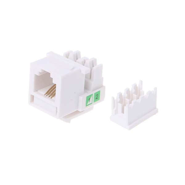 5 stk. Rj11 Cat3 Stikforbindelse Telefonmodul 4-leder Telekom Stemmeadapter