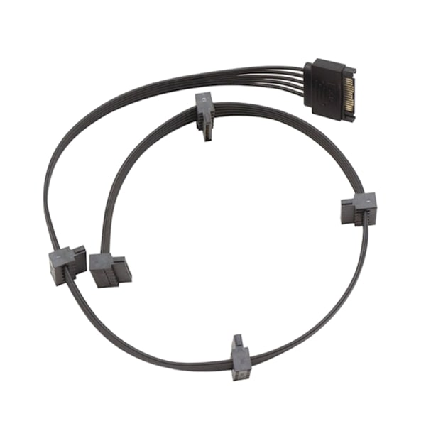 1-3/4/5 Sata 15-nastainen kovalevyn power jakajakaapeli PC-palvelimelle Sata 15-nastainen uros-naaras power