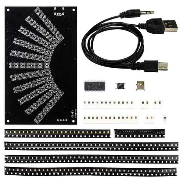 USB Power LED Musikfrekvens Display Projektsæt til Begyndere og Hobbyfolk