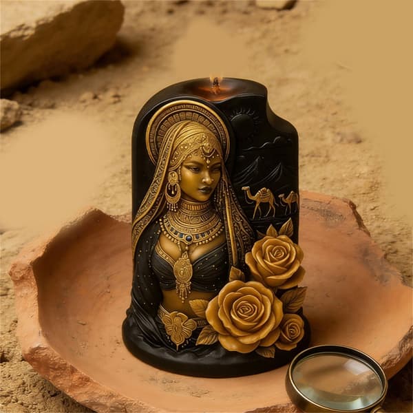 Arabisk Dame Lys Silikoneform Rose Dame Silikoneforme Til Harpiks Kunst